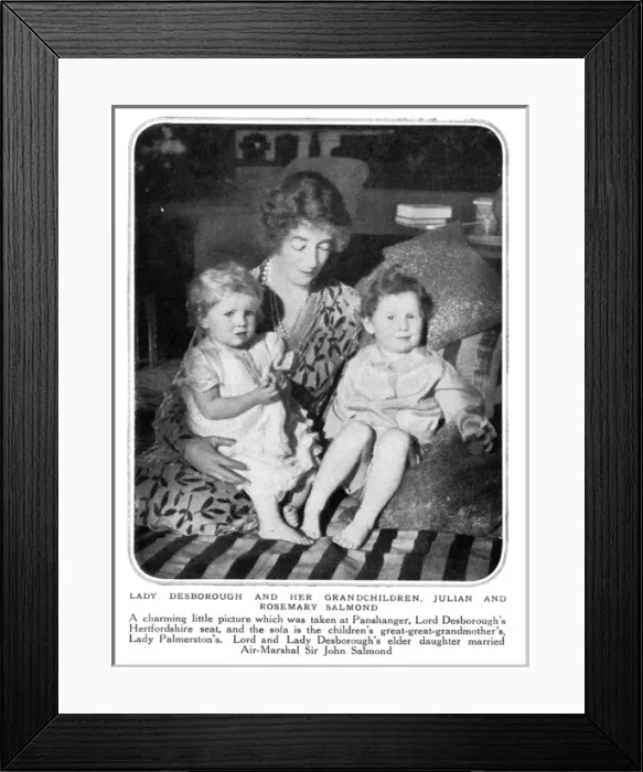 Framed Print : Lady Desborough with her grandchildren Framed Print : Lady Desborough with her grandchildren