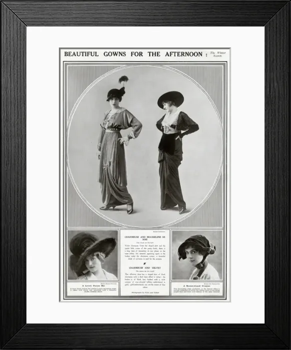 Framed Print : Beautiful gowns for the afternoon 1913 Framed Print : Beautiful gowns for the afternoon 1913