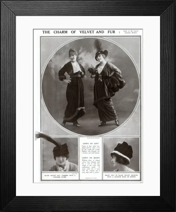 Framed Print : The Charm of velvet and fur 1913 Framed Print : The Charm of velvet and fur 1913