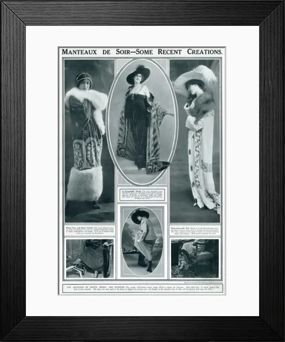 Framed Print : Fashionable women in new creations 1913