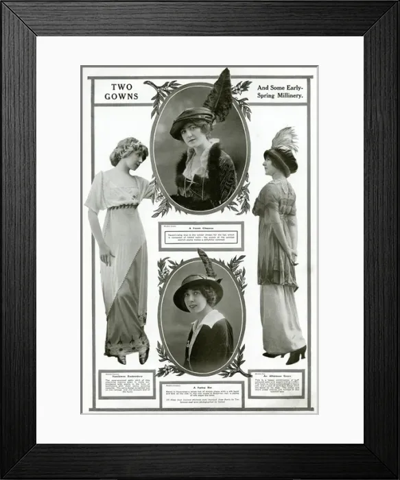 Framed Print : Early spring clothing for women 1913 Framed Print : Early spring clothing for women 1913