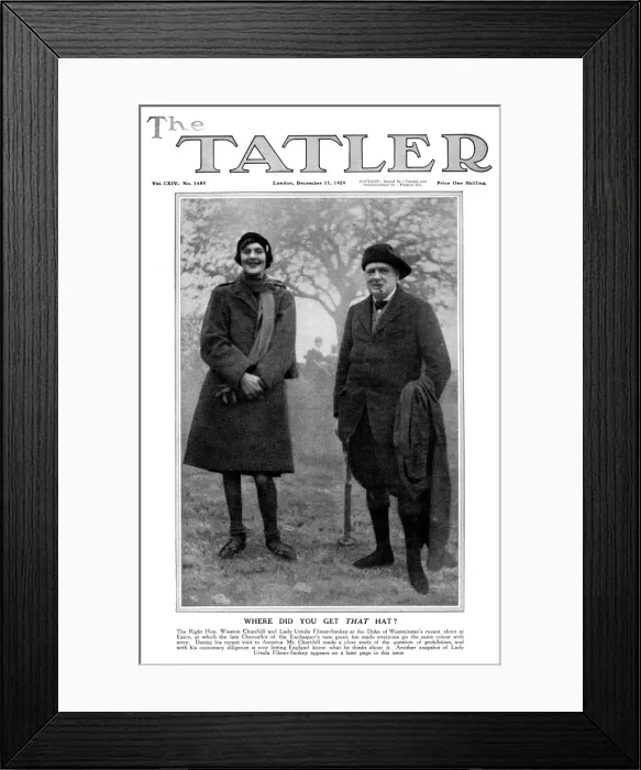 Framed Print : Tatler cover - Winston Churchill & Lady Ursula Filmer-Sanke Framed Print : Tatler cover - Winston Churchill & Lady Ursula Filmer-Sanke