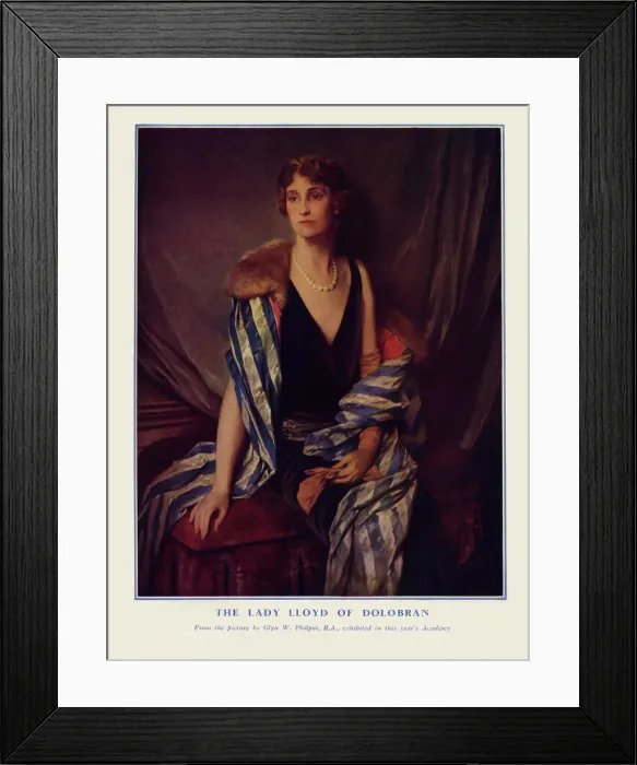 Framed Print : The Lady Lloyd of Dolobran by Glyn W. Philpot