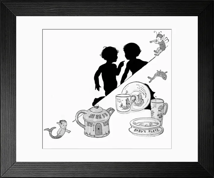 Framed Print : Shelley china - Mabel Lucie Attwell Framed Print : Shelley china - Mabel Lucie Attwell