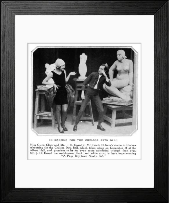 Framed Print : Gwen Clare & J. H. Dowd rehearse for Chelsea Arts Ball Framed Print : Gwen Clare & J. H. Dowd rehearse for Chelsea Arts Ball