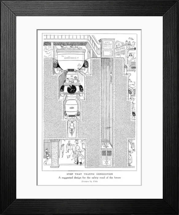 Framed Print : Stop that traffic congestion by Fitz Framed Print : Stop that traffic congestion by Fitz