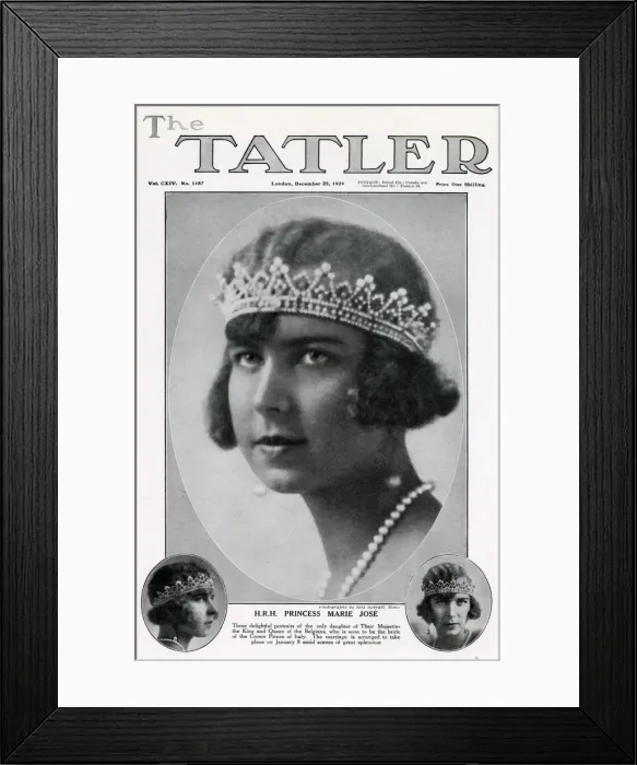 Framed Print : Tatler cover - Princess Marie Jose of Belgium Framed Print : Tatler cover - Princess Marie Jose of Belgium