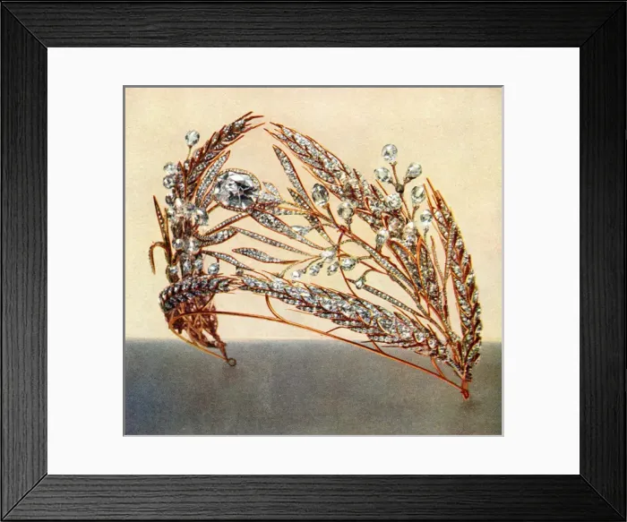 Framed Print : A diamond tiara belonging to the Romanov dynasty Framed Print : A diamond tiara belonging to the Romanov dynasty