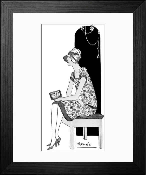 Framed Print : Frock with Liberty pattern Framed Print : Frock with Liberty pattern