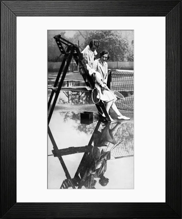 Framed Print : Waiting for the tennis courts to dry Framed Print : Waiting for the tennis courts to dry