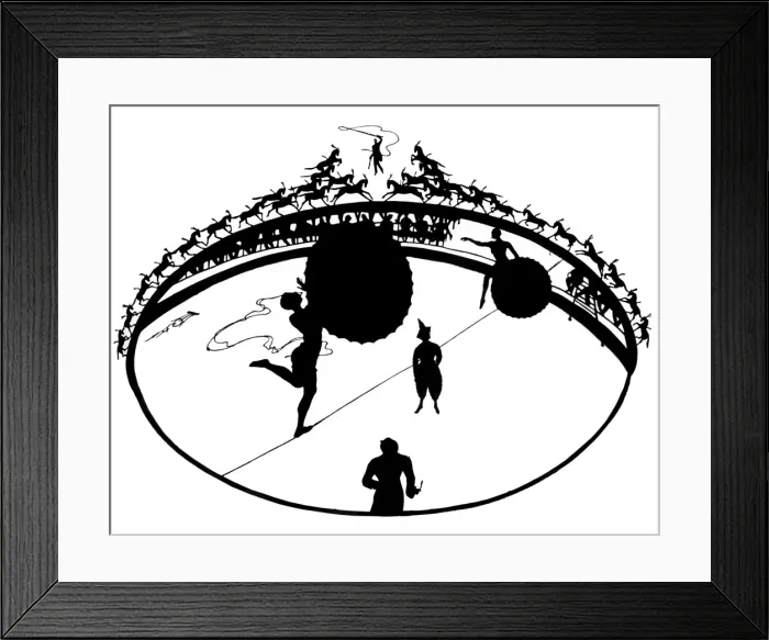 Framed Print : Circus Silhouette