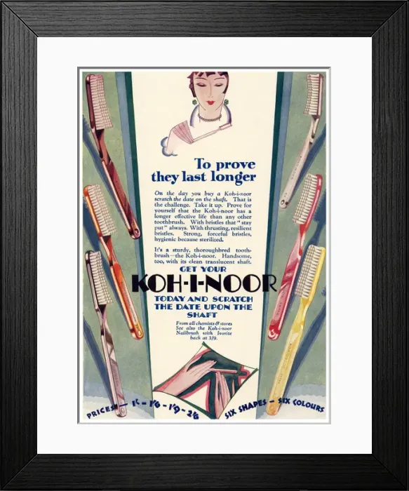 Framed Print : Koh-I-Noor Advertisement Framed Print : Koh-I-Noor Advertisement