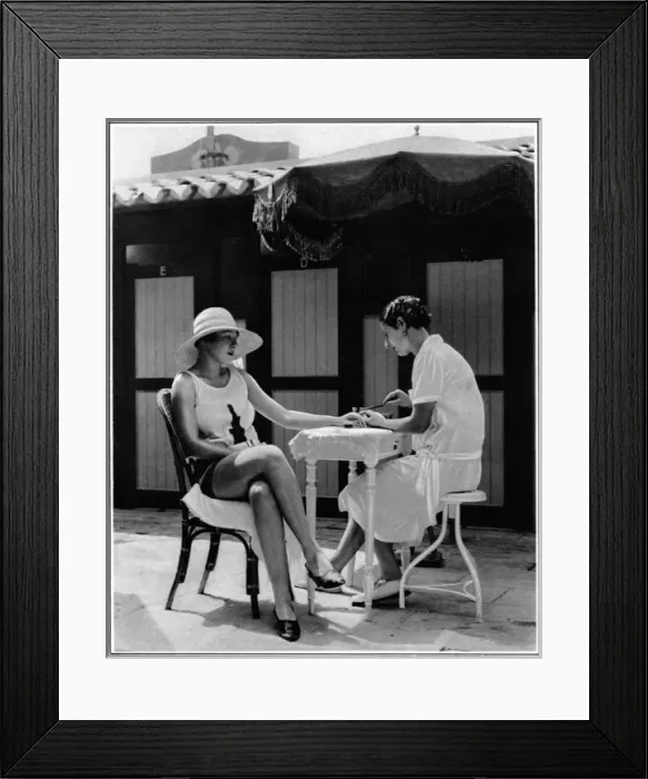 Framed Print : A Manicure on the French Riviera, 1928