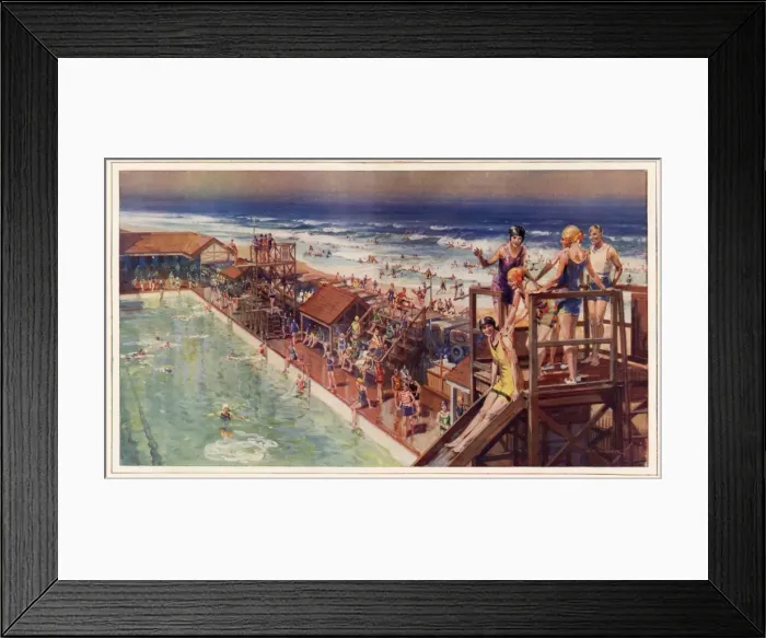 Framed Print : Durban, South Africa - a Paradise for Bathers Framed Print : Durban, South Africa - a Paradise for Bathers
