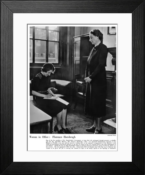 Framed Print : Florence Horsbrugh, 1940 Framed Print : Florence Horsbrugh, 1940