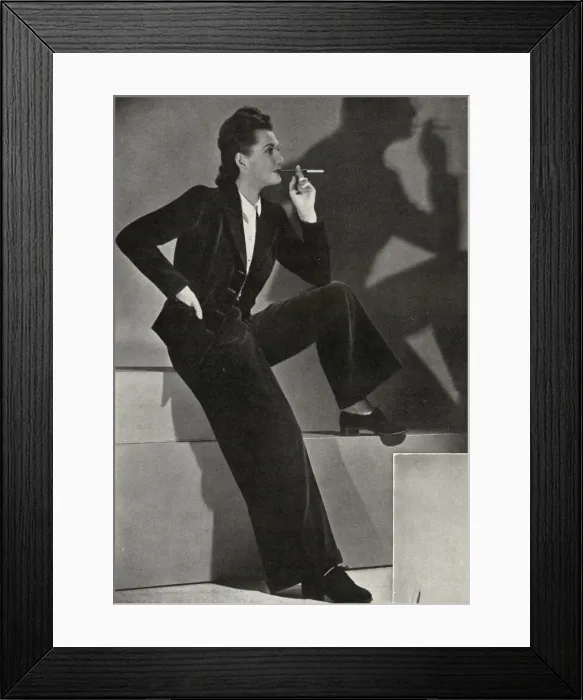 Framed Print : Burberry Womens Lounge Suit Framed Print : Burberry Womens Lounge Suit