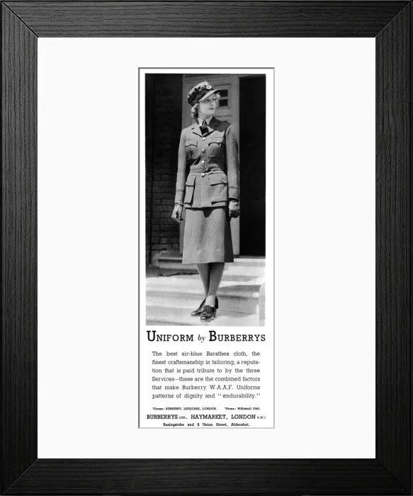Framed Print : Advertisement for Burberry, 1940 Framed Print : Advertisement for Burberry, 1940