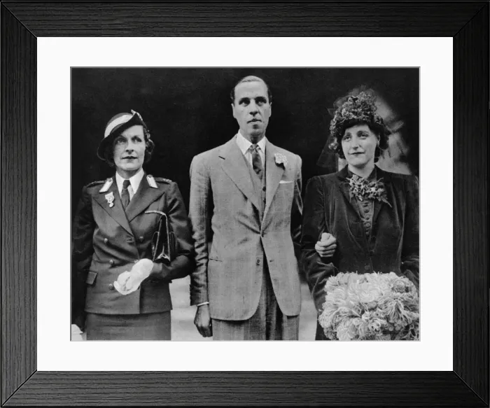 Framed Print : Lady Louis Mountbatten at her sisters wedding Framed Print : Lady Louis Mountbatten at her sisters wedding