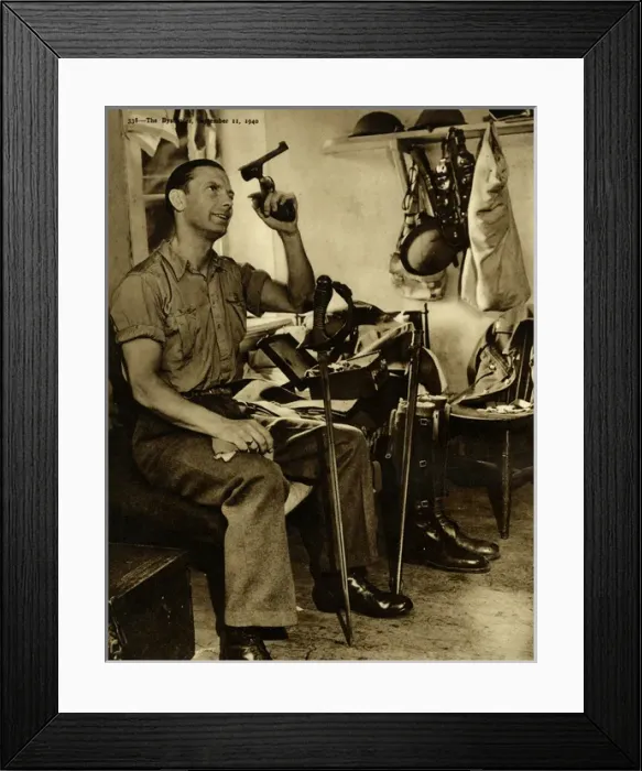 Framed Print : Soldier Looks Down the Barrel of Revolver Framed Print : Soldier Looks Down the Barrel of Revolver