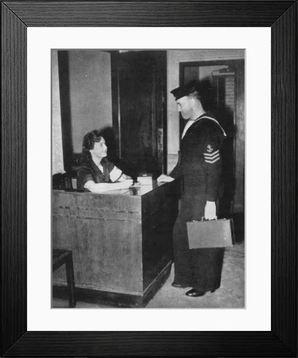 Framed Print : Sailor at Y. M. C. A. hostel on The Strand Framed Print : Sailor at Y. M. C. A. hostel on The Strand