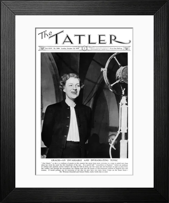 Framed Print : Tatler cover - Gracie Fields Framed Print : Tatler cover - Gracie Fields