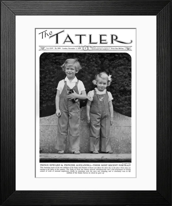 Framed Print : Tatler cover - Prince Edward & Princess Alexandra of Kent Framed Print : Tatler cover - Prince Edward & Princess Alexandra of Kent