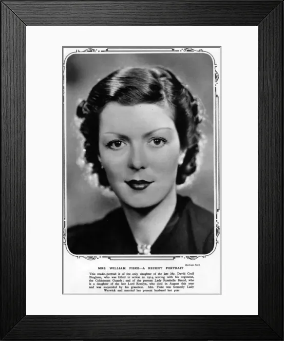 Framed Print : Mrs William Fiske (Rose Bingham, Countess of Warwick) Framed Print : Mrs William Fiske (Rose Bingham, Countess of Warwick)