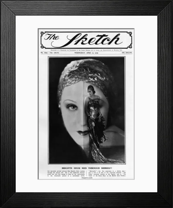 Framed Print : Brigitte Helm sees through herself Framed Print : Brigitte Helm sees through herself