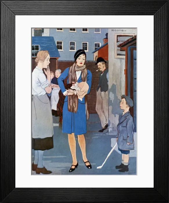 Framed Print : Nursing her Constituency by Reginald Higgins