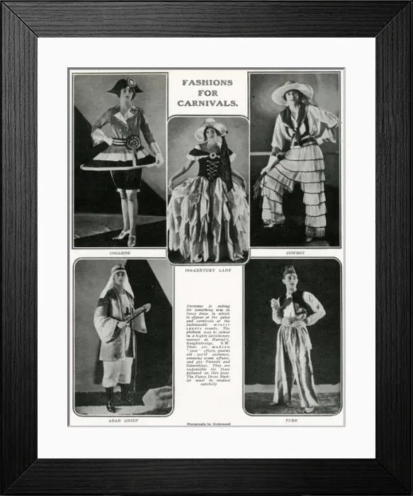 Framed Print : Fashions for Carnivals, 1928 Framed Print : Fashions for Carnivals, 1928