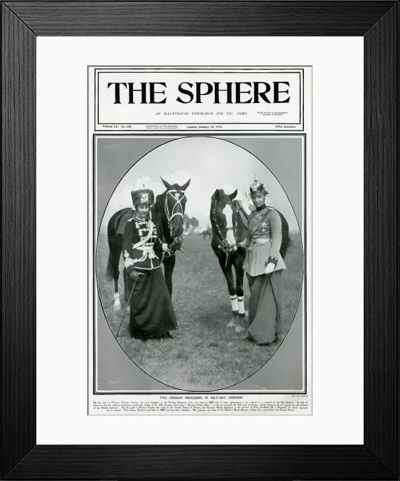 Framed Print : Princess Victoria Louise & Princess Cecile uniform 1913 Framed Print : Princess Victoria Louise & Princess Cecile uniform 1913