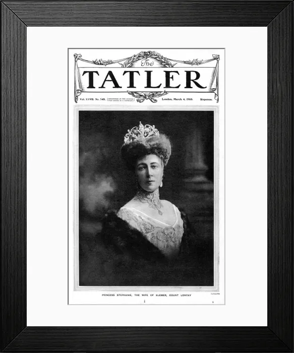 Framed Print : Tatler cover with Princess Stephanie of Belgium Framed Print : Tatler cover with Princess Stephanie of Belgium