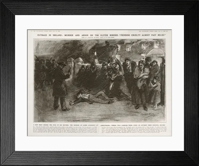 Framed Print : A son shot before the eyes of his mother: the murder of James Lockhart at Lisdrumliska in
