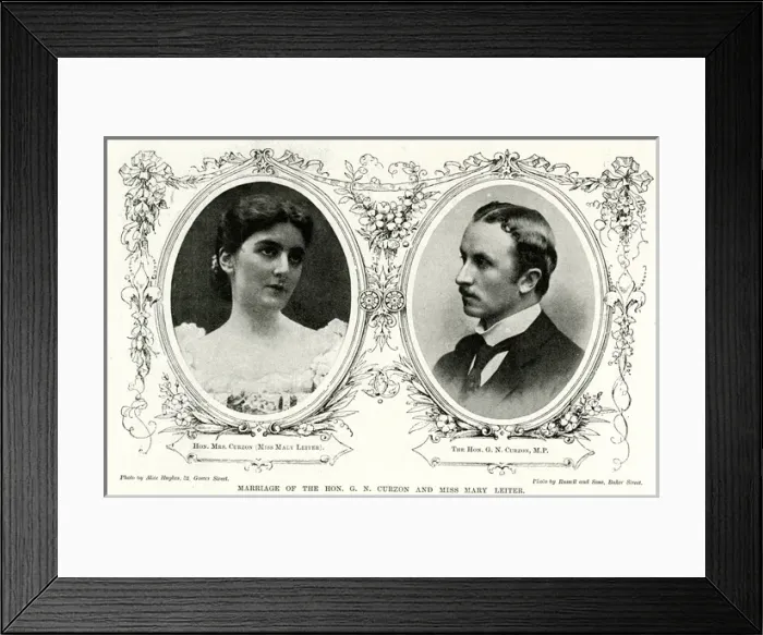 Framed Print : The marriage of Mary Leiter and The Hon. G. N. Curzon