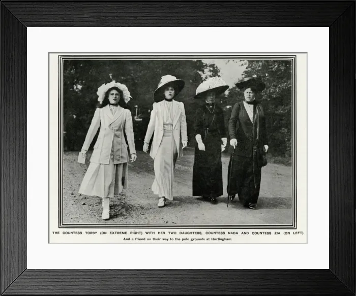 Framed Print : Countess Nada and Zia Torby & their mother Framed Print : Countess Nada and Zia Torby & their mother