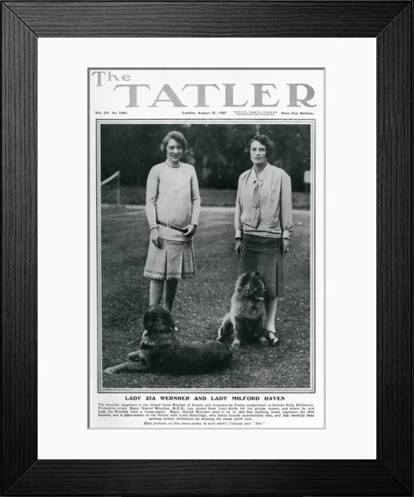 Framed Print : Tatler cover - Lady Zia Wernher and Lady Milford Haven Framed Print : Tatler cover - Lady Zia Wernher and Lady Milford Haven
