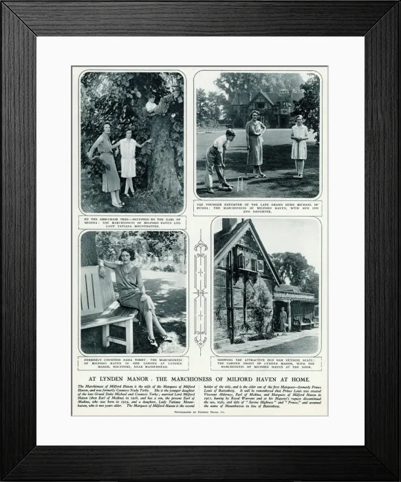 Framed Print : Marchioness of Milford Haven at Lynden Manor Framed Print : Marchioness of Milford Haven at Lynden Manor
