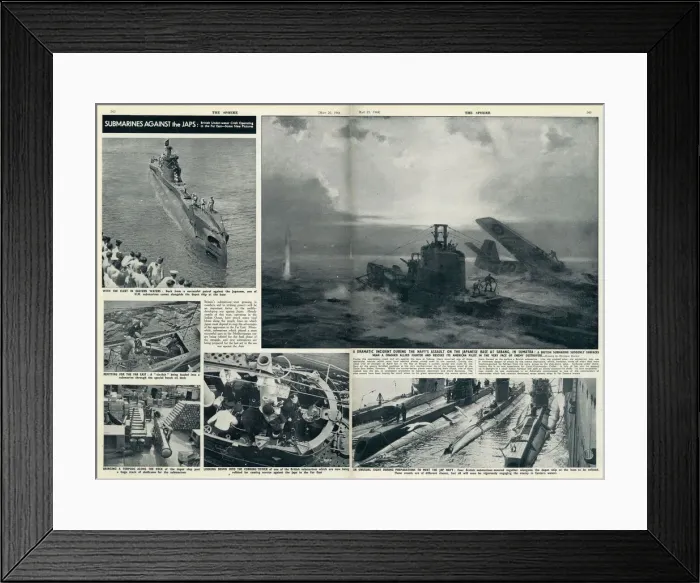 Framed Print : Submarines against the Japanese, 1944