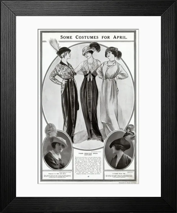 Framed Print : Costume for April 1913