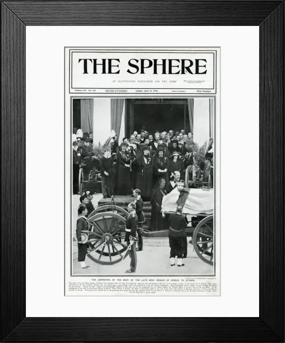 Framed Print : Body of the late King George of Greece to Athens 1913 Framed Print : Body of the late King George of Greece to Athens 1913