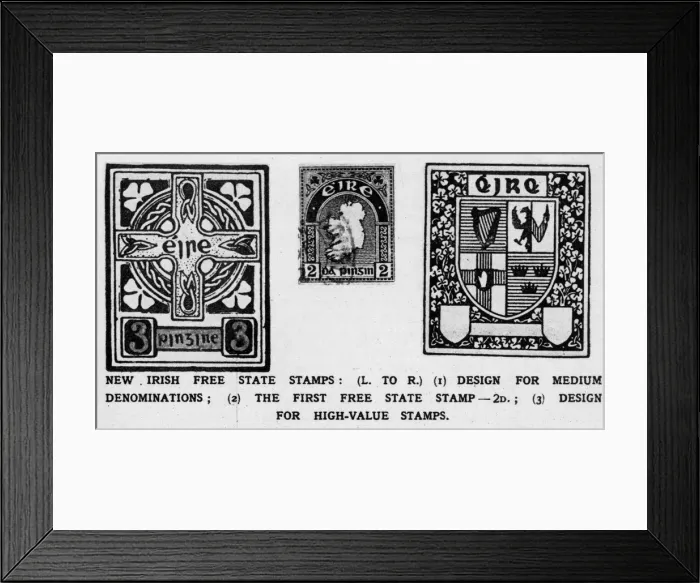 Framed Print : Irish Free State stamps, 1922 Framed Print : Irish Free State stamps, 1922