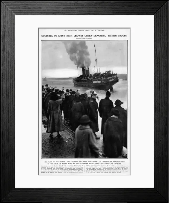 Framed Print : Final evacuation of British troops from Ireland, 1922 Framed Print : Final evacuation of British troops from Ireland, 1922