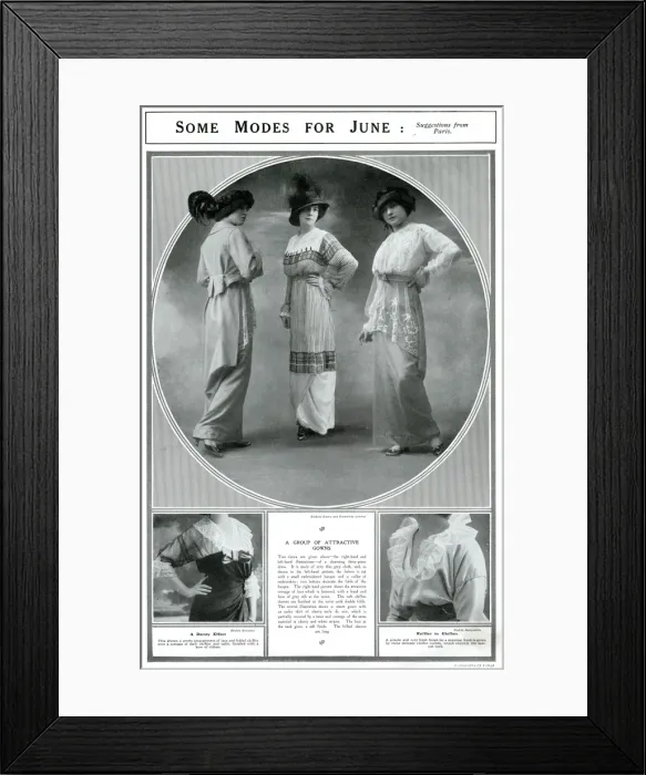 Framed Print : Fashion for June 1913 Framed Print : Fashion for June 1913