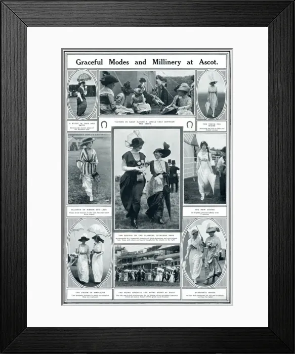 Framed Print : Ascot Fashions 1913 Framed Print : Ascot Fashions 1913