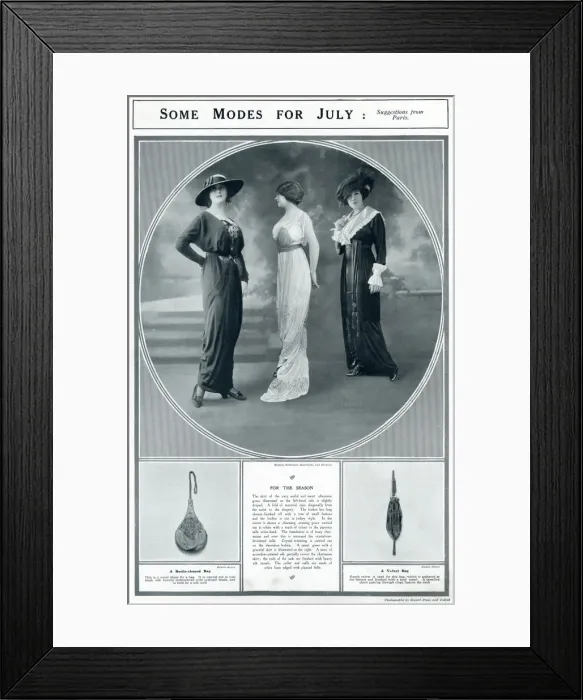Framed Print : Fashion for July 1913 Framed Print : Fashion for July 1913