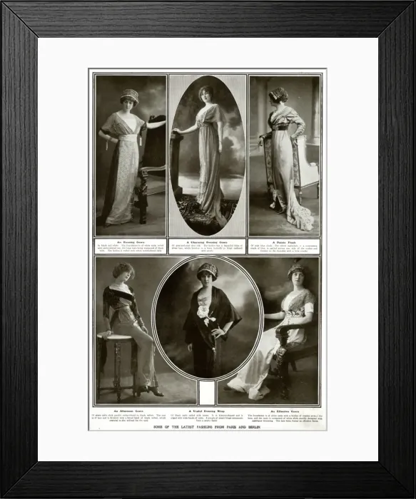 Framed Print : Latest fashion from Paris and Berlin 1912 Framed Print : Latest fashion from Paris and Berlin 1912