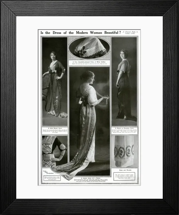Framed Print : Women in beautiful dresses 1912 Framed Print : Women in beautiful dresses 1912
