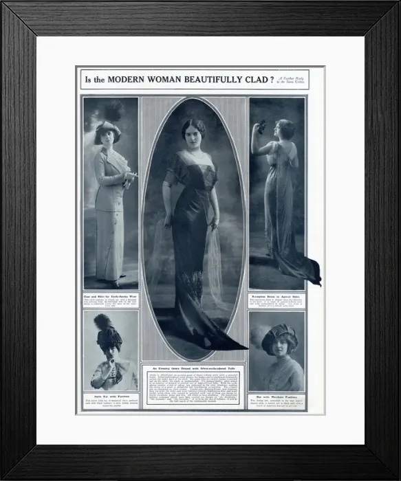 Framed Print : Womens clothing for early spring 1912 Framed Print : Womens clothing for early spring 1912