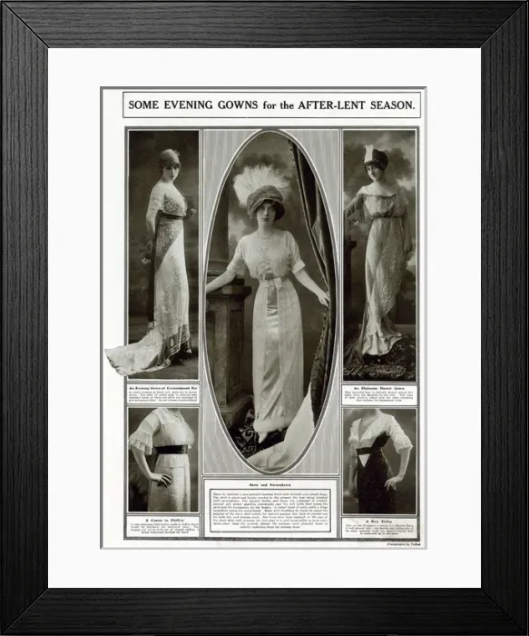 Framed Print : Evening gowns 1912 Framed Print : Evening gowns 1912