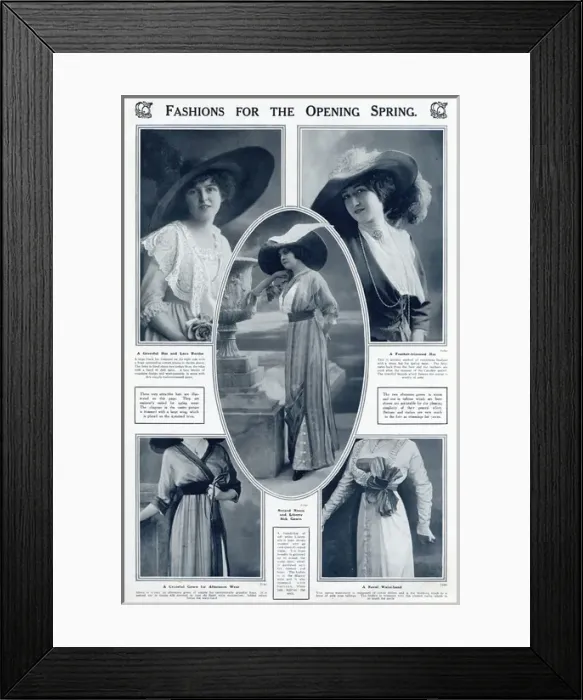 Framed Print : Fashions for spring 1912